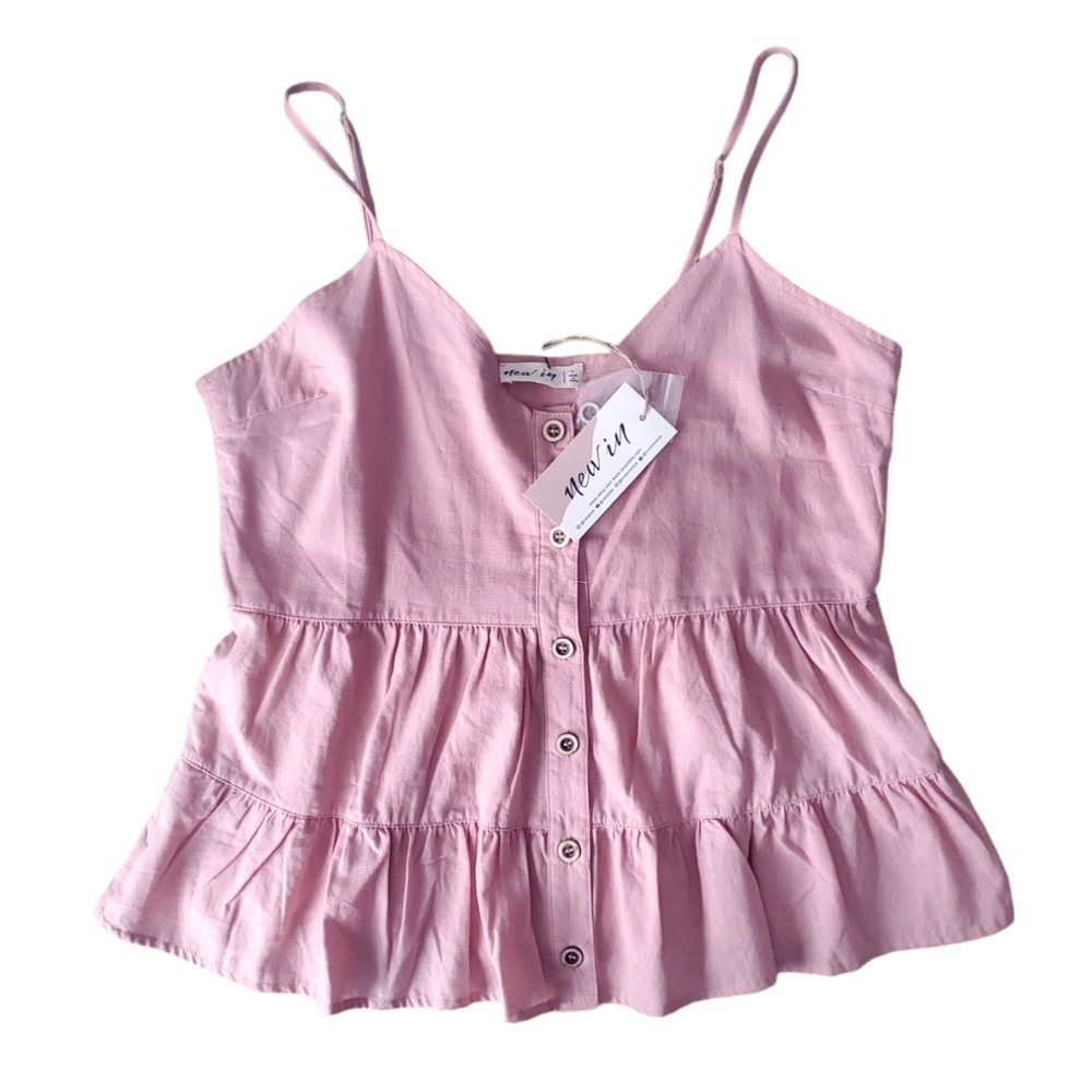 NWT Tiered Button Down Top